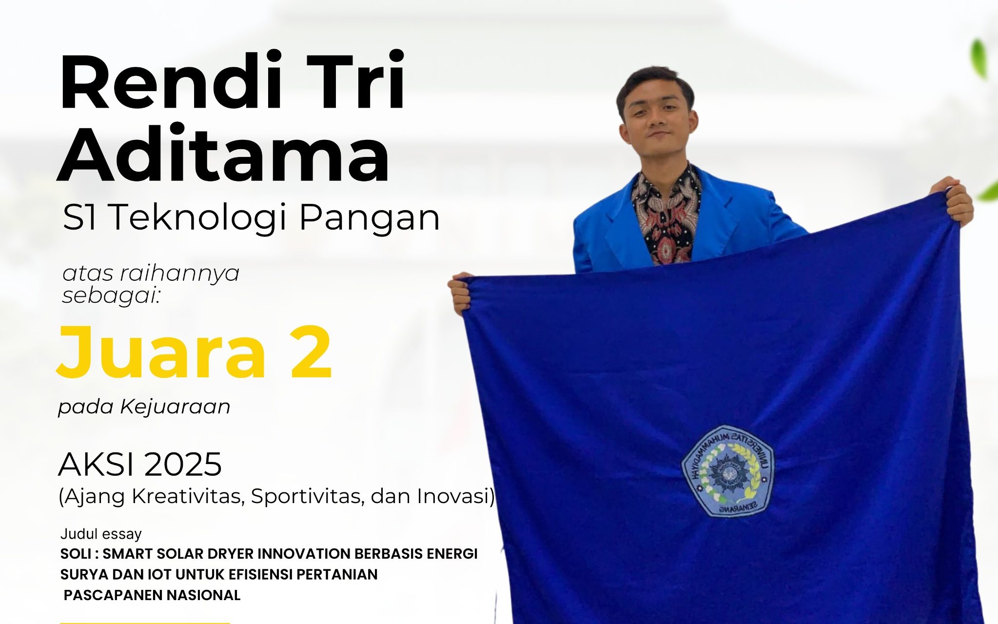 Mahasiswa FSTP UNIMUS Raih Juara 2 Nasional pada Ajang AKSI 2025